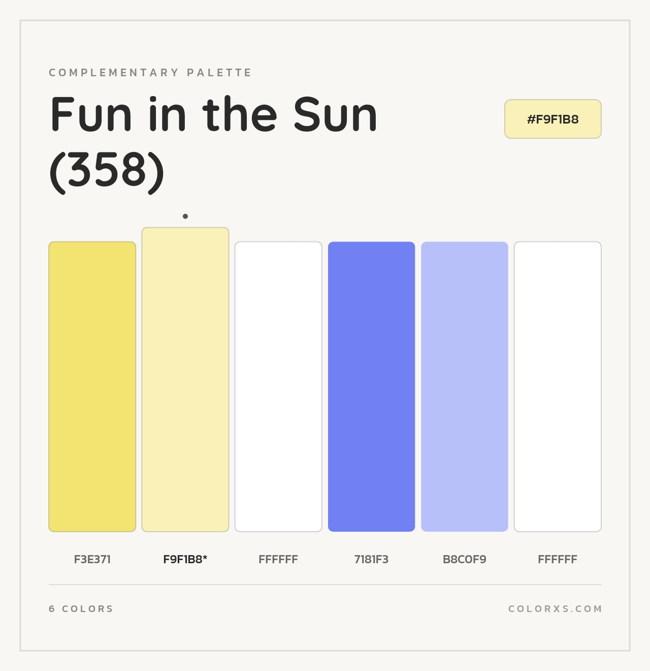 Fun in the Sun (358) - Complementary Color Palette