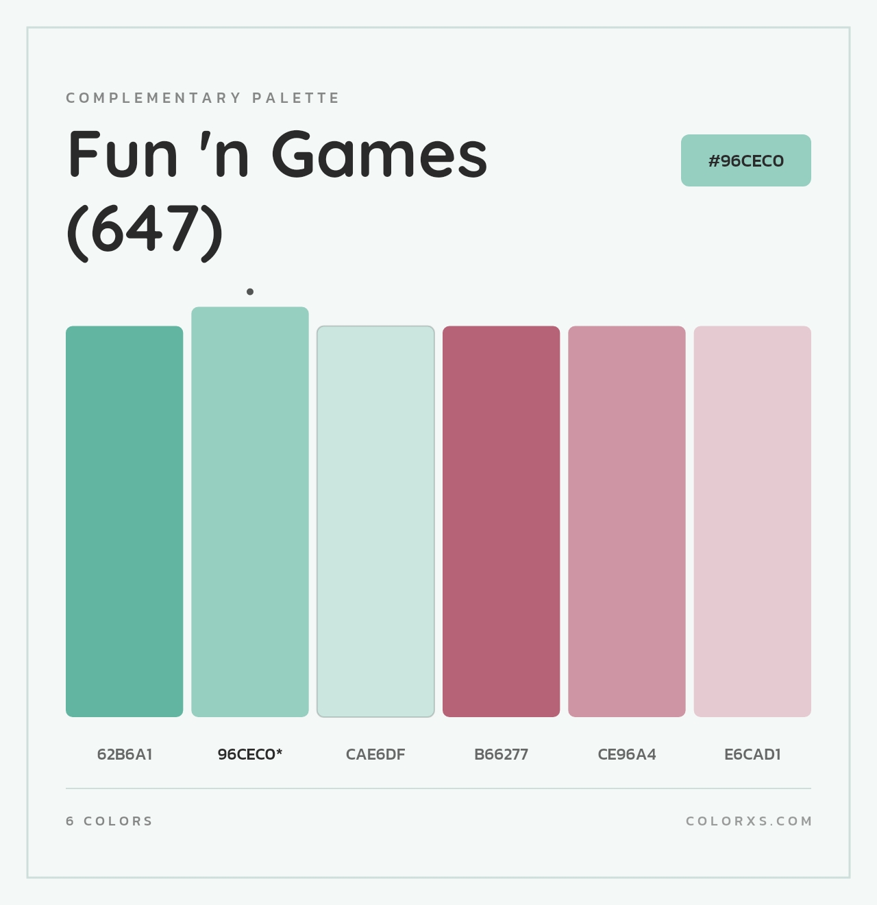 Fun 'n Games (647) - Complementary Color Palette