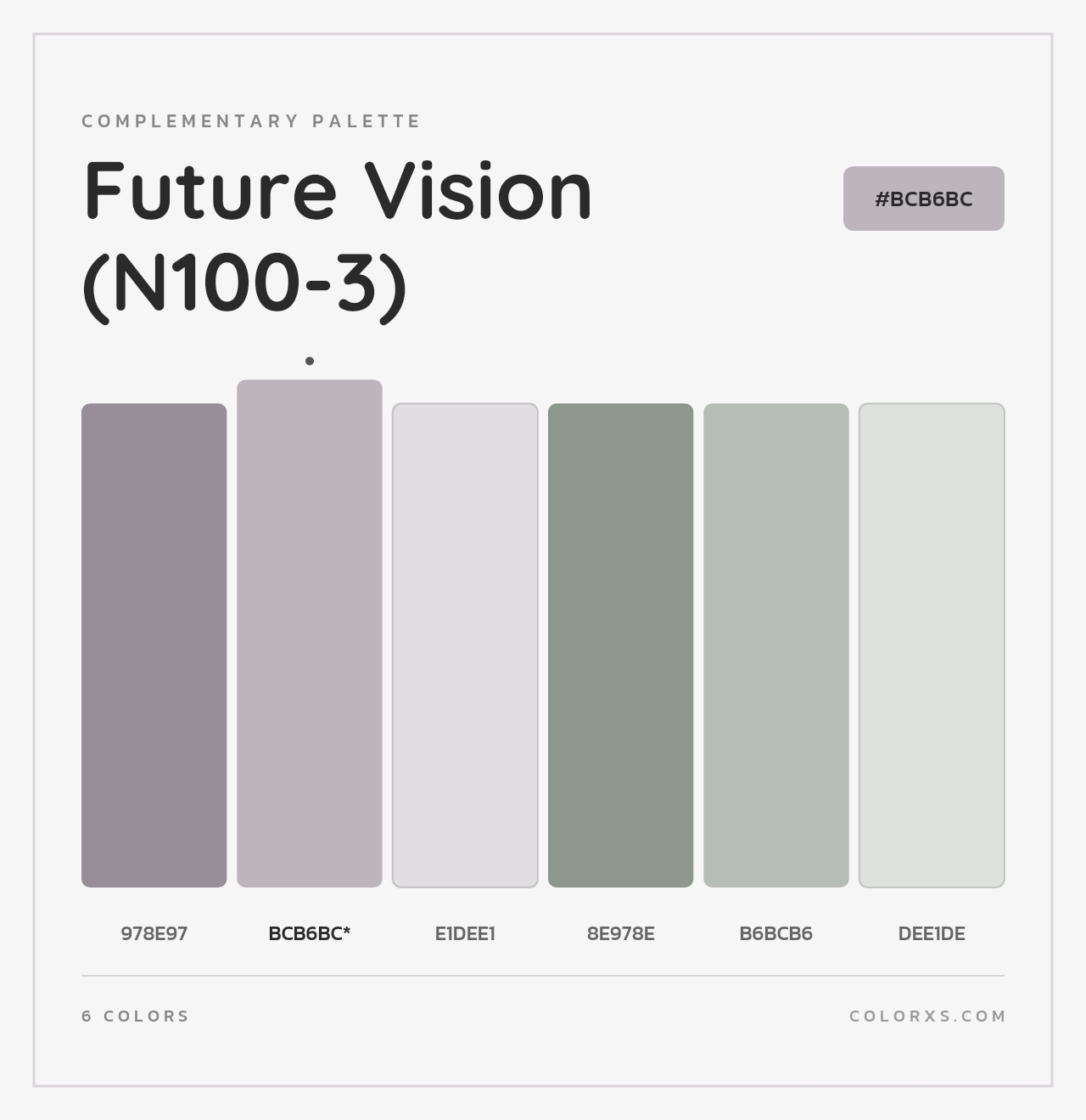 Future Vision (N100-3) - Complementary Color Palette