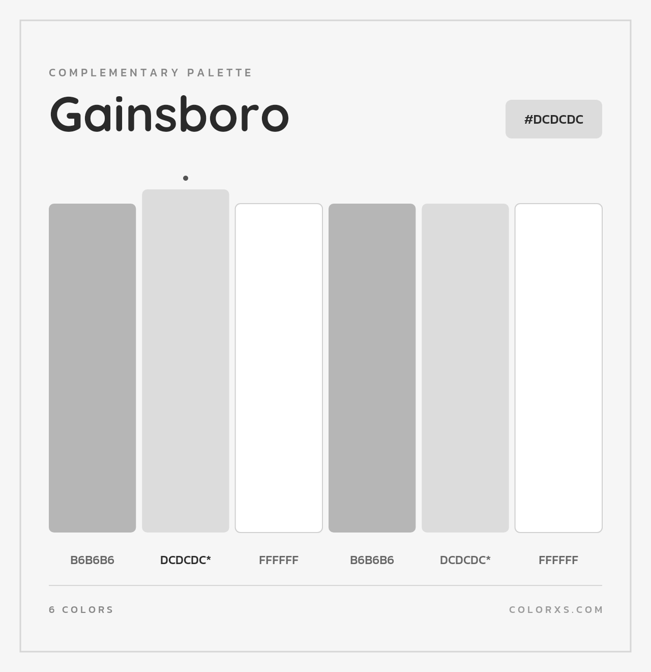 Gainsboro - Complementary Color Palette