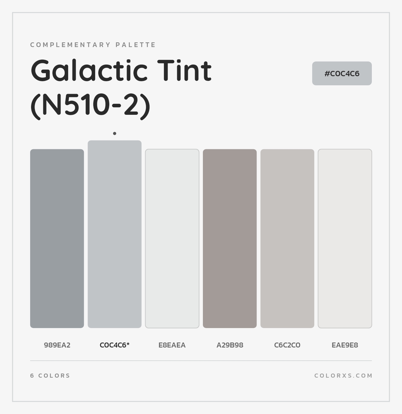 Galactic Tint (N510-2) - Complementary Color Palette