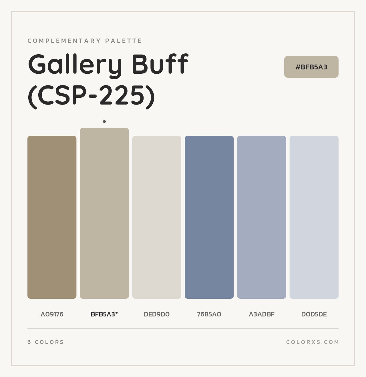 Gallery Buff (CSP-225) - Complementary Color Palette