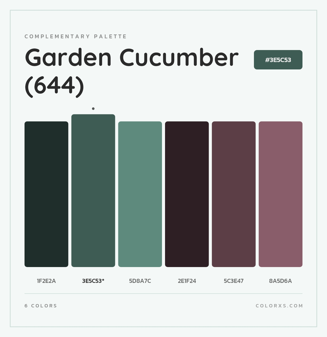 Garden Cucumber (644) - Complementary Color Palette