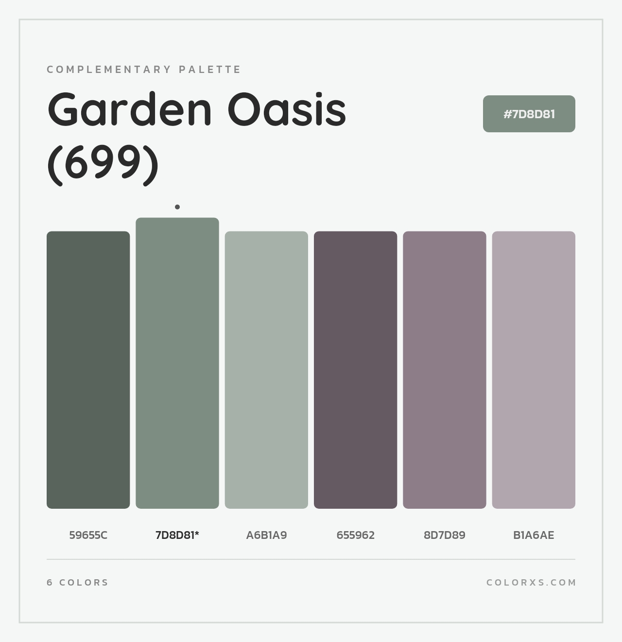 Garden Oasis (699) - Complementary Color Palette