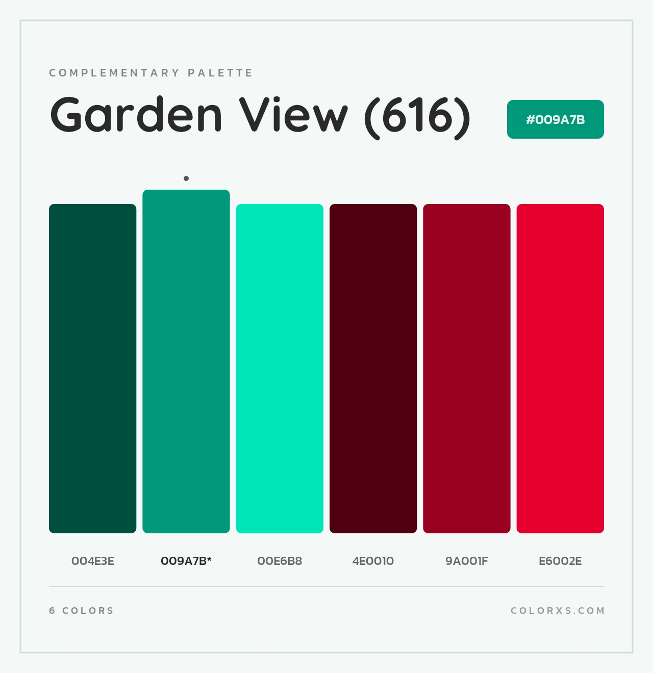 Garden View (616) - Complementary Color Palette