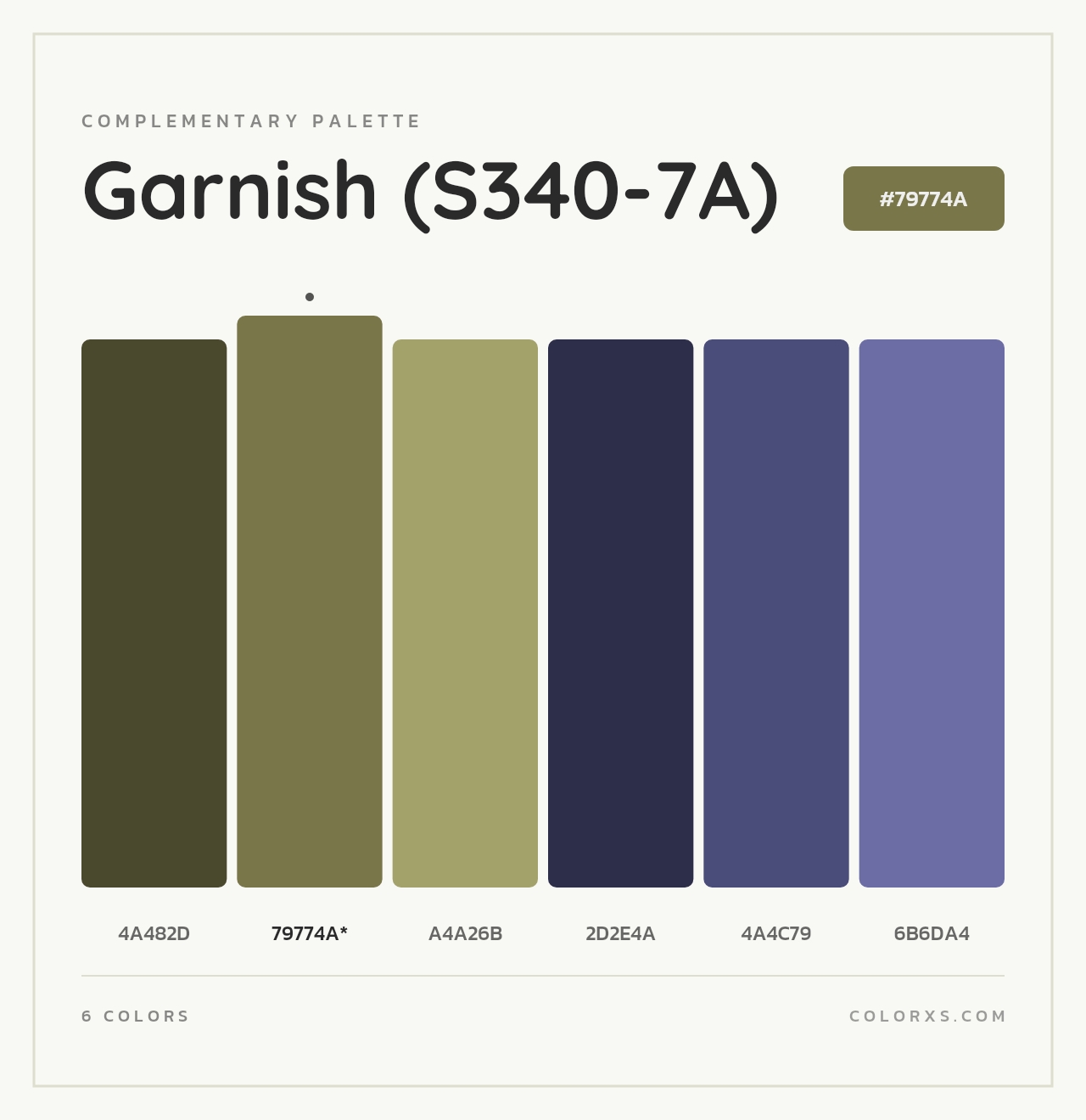 Garnish (S340-7A) - Complementary Color Palette