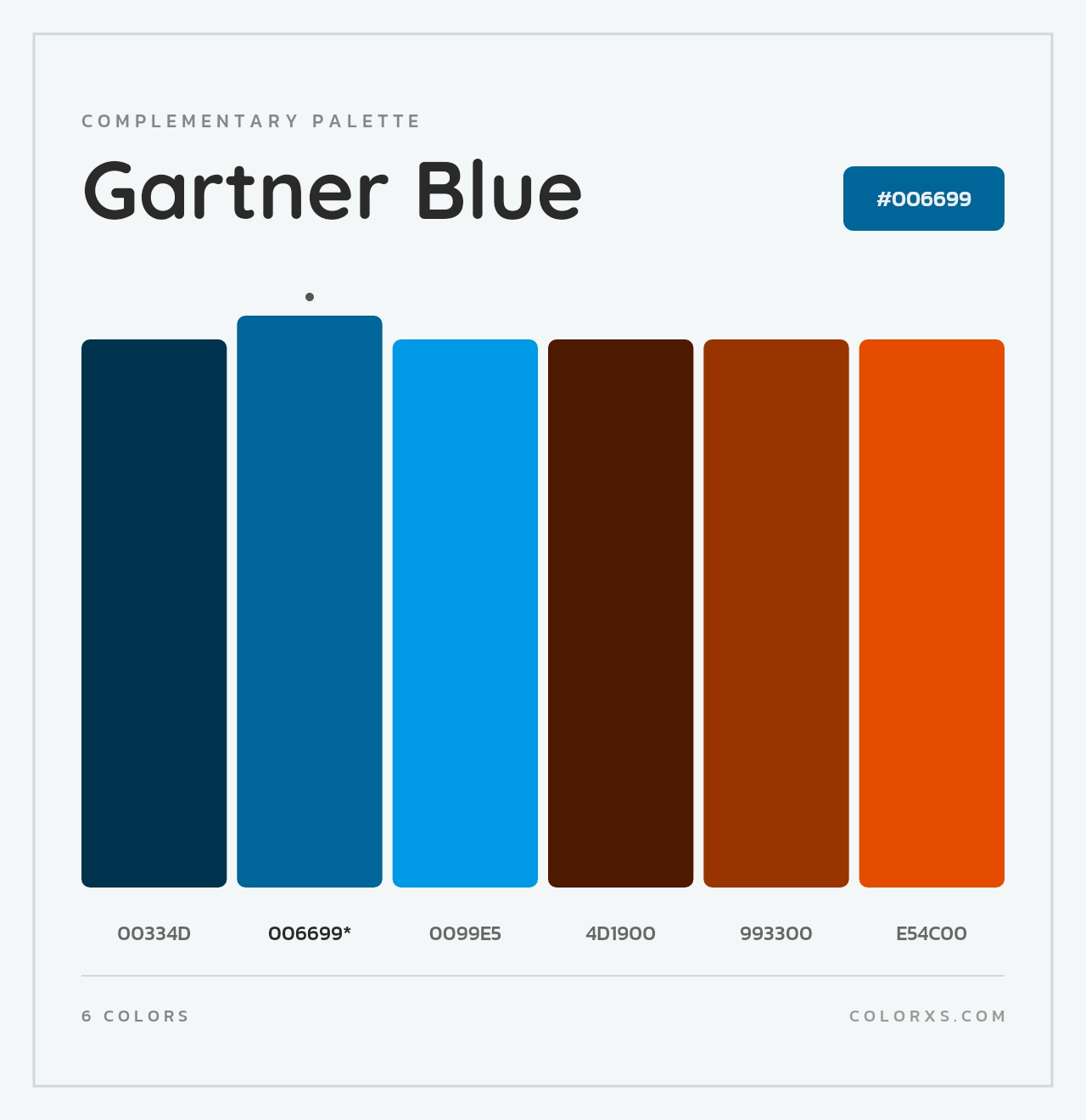 Gartner Blue - Complementary Color Palette
