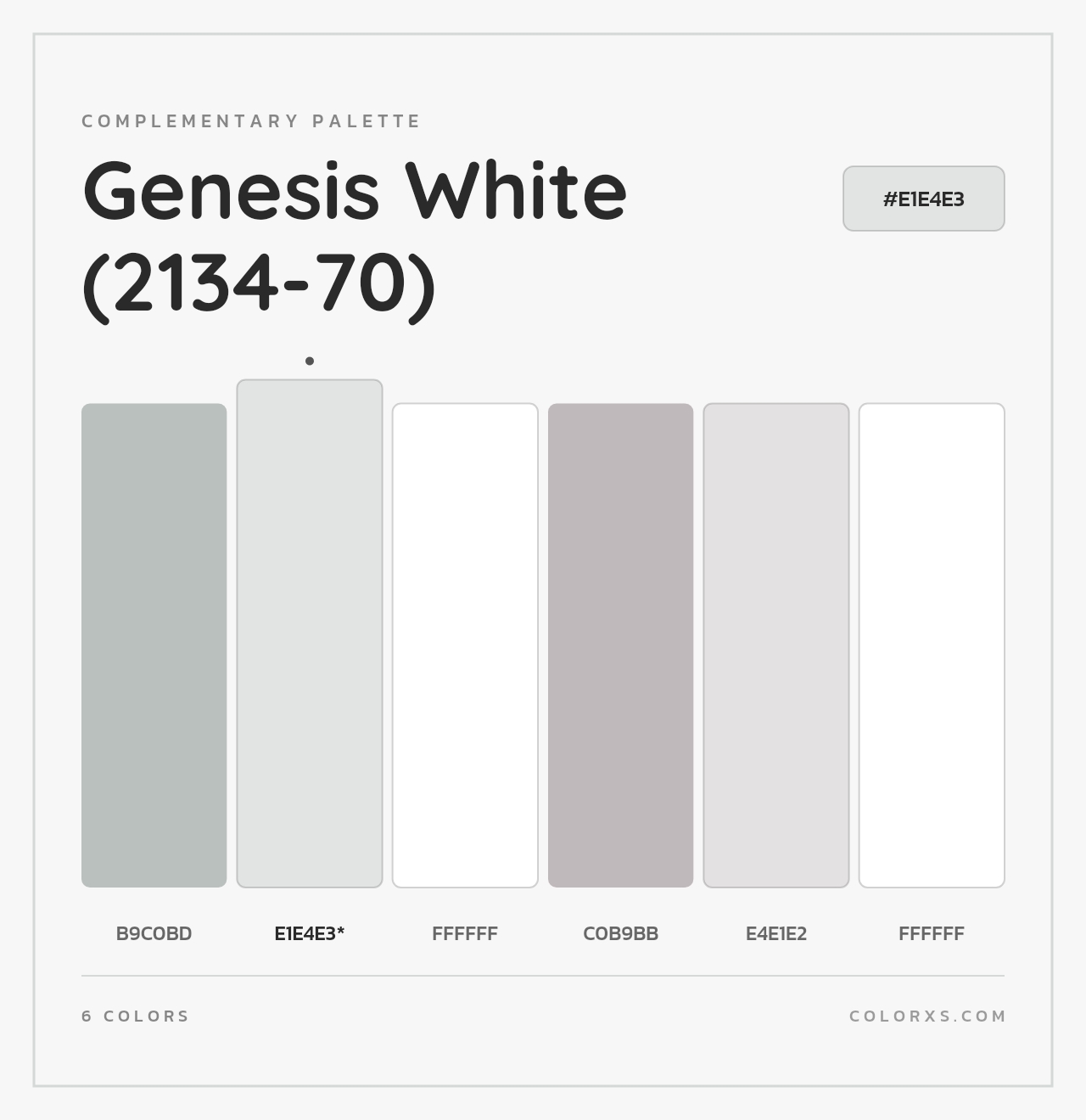 Genesis White (2134-70) - Complementary Color Palette