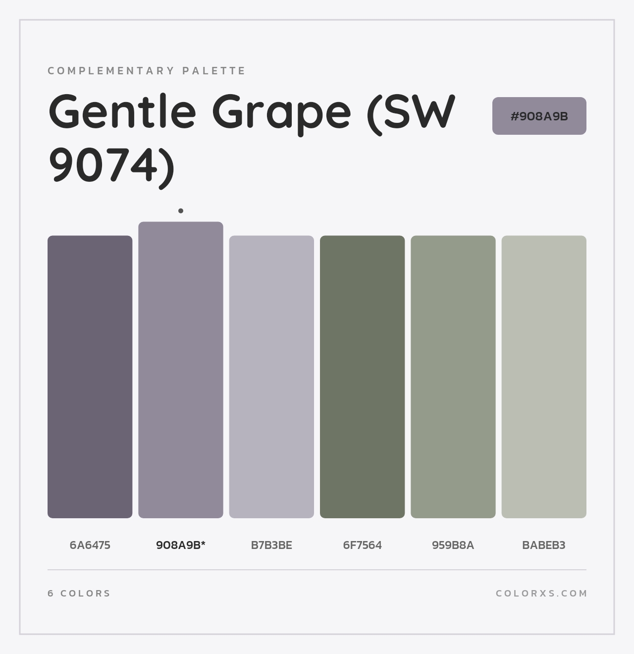 Gentle Grape (SW 9074) - Complementary Color Palette