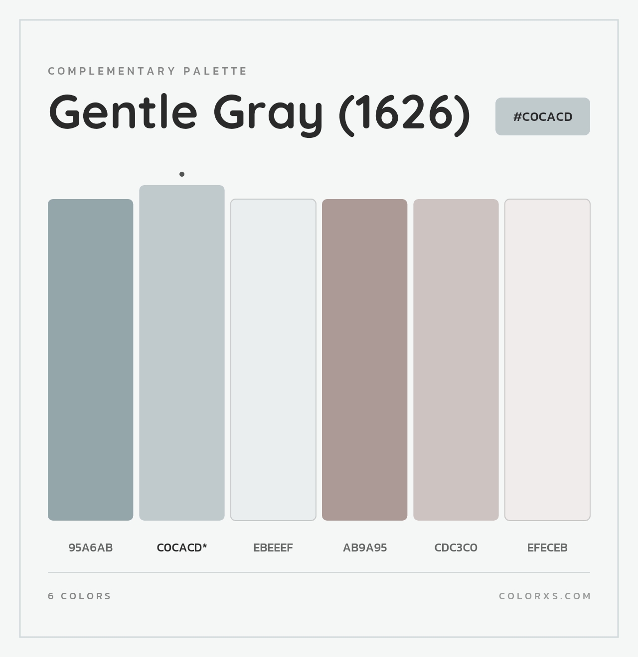 Gentle Gray (1626) - Complementary Color Palette