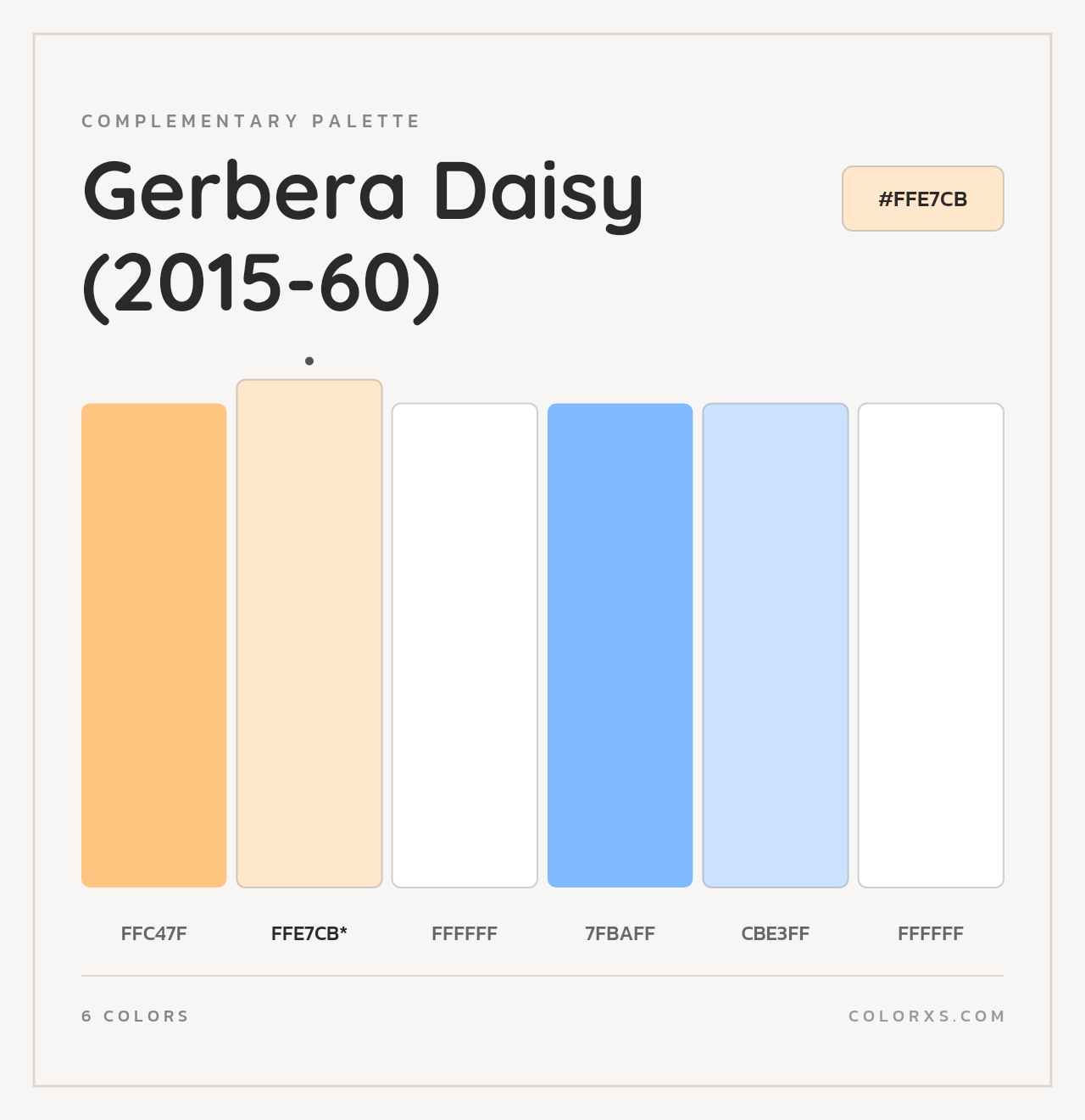 Gerbera Daisy (2015-60) - Complementary Color Palette