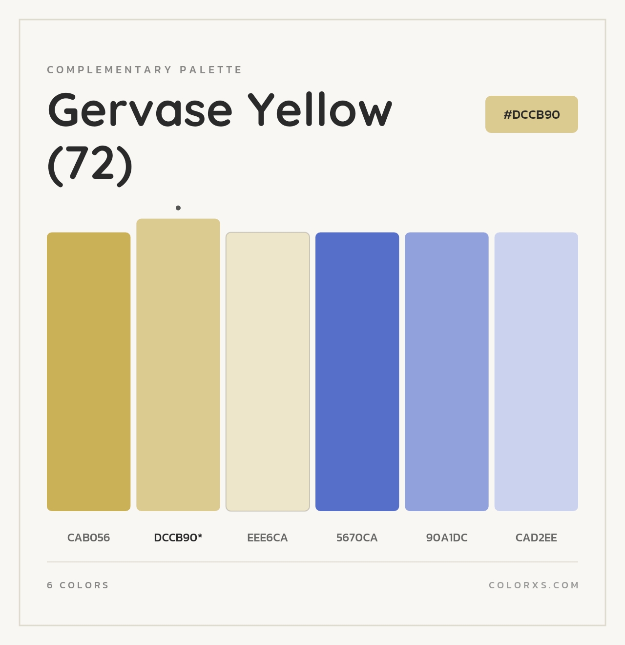 Gervase Yellow (72) - Complementary Color Palette