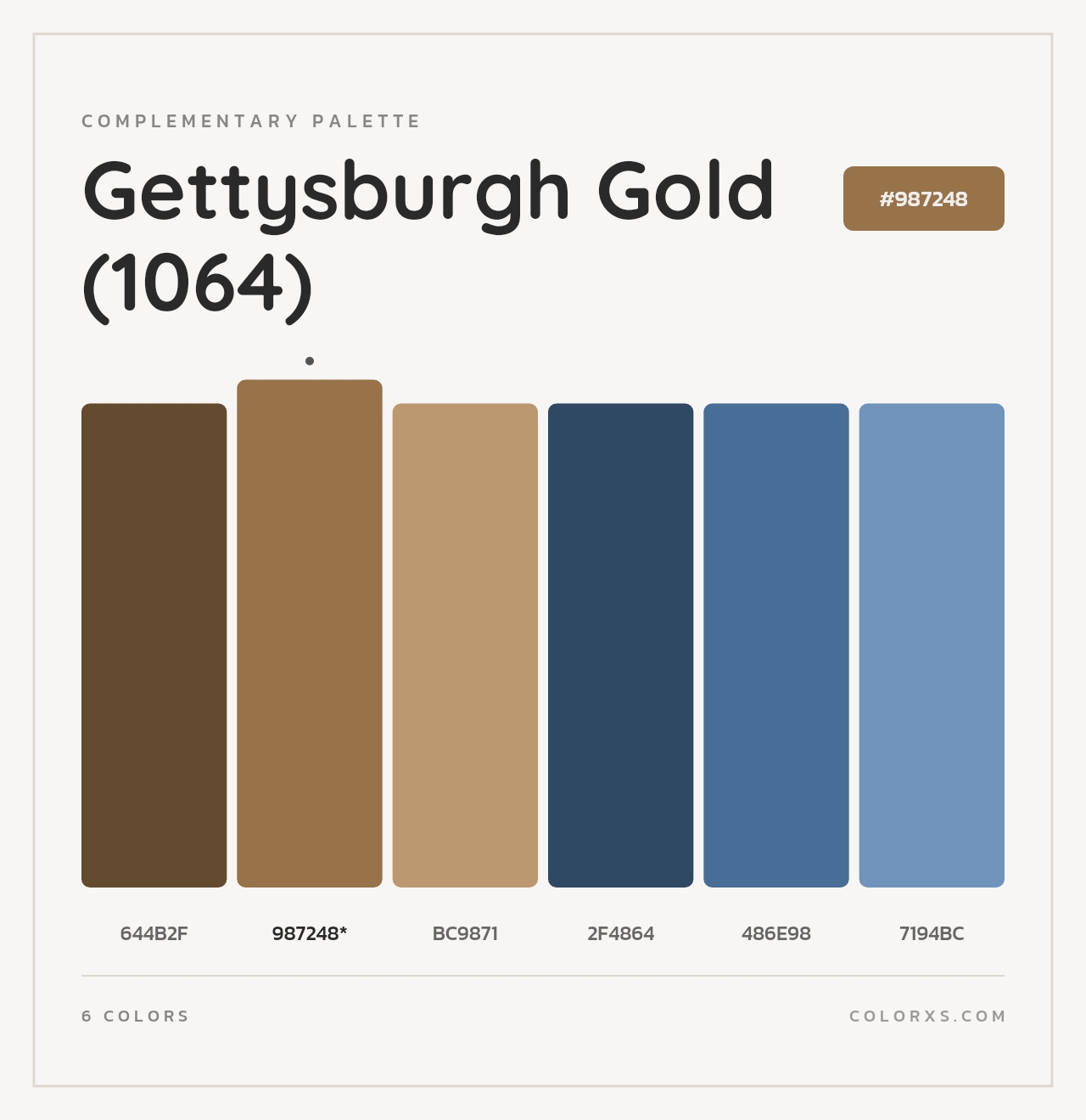 Gettysburgh Gold (1064) - Complementary Color Palette