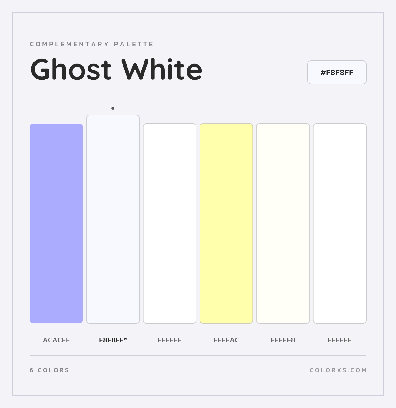 Ghost White - Complementary Color Palette
