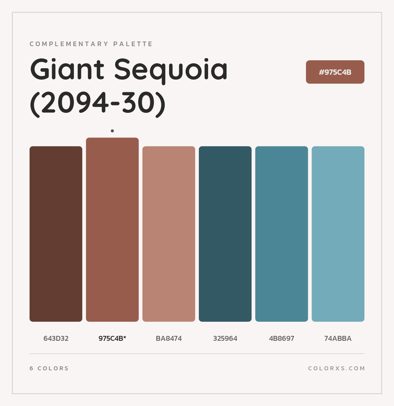 Giant Sequoia (2094-30) - Complementary Color Palette