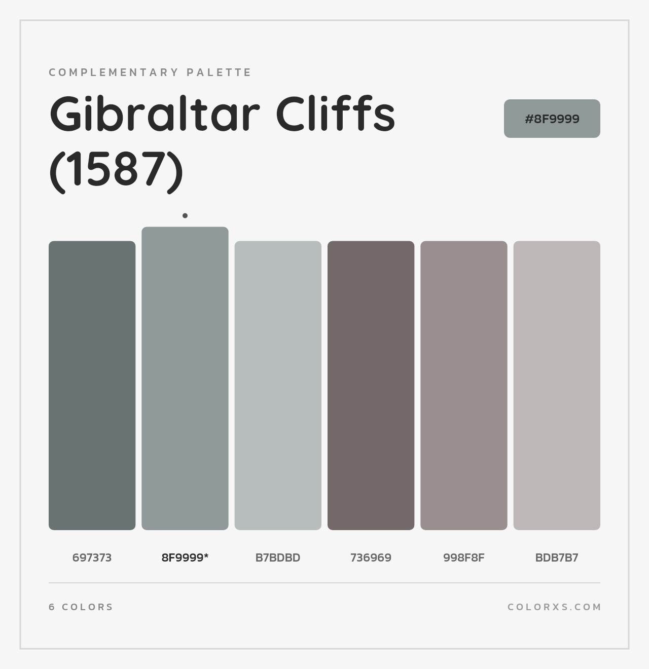 Gibraltar Cliffs (1587) - Complementary Color Palette