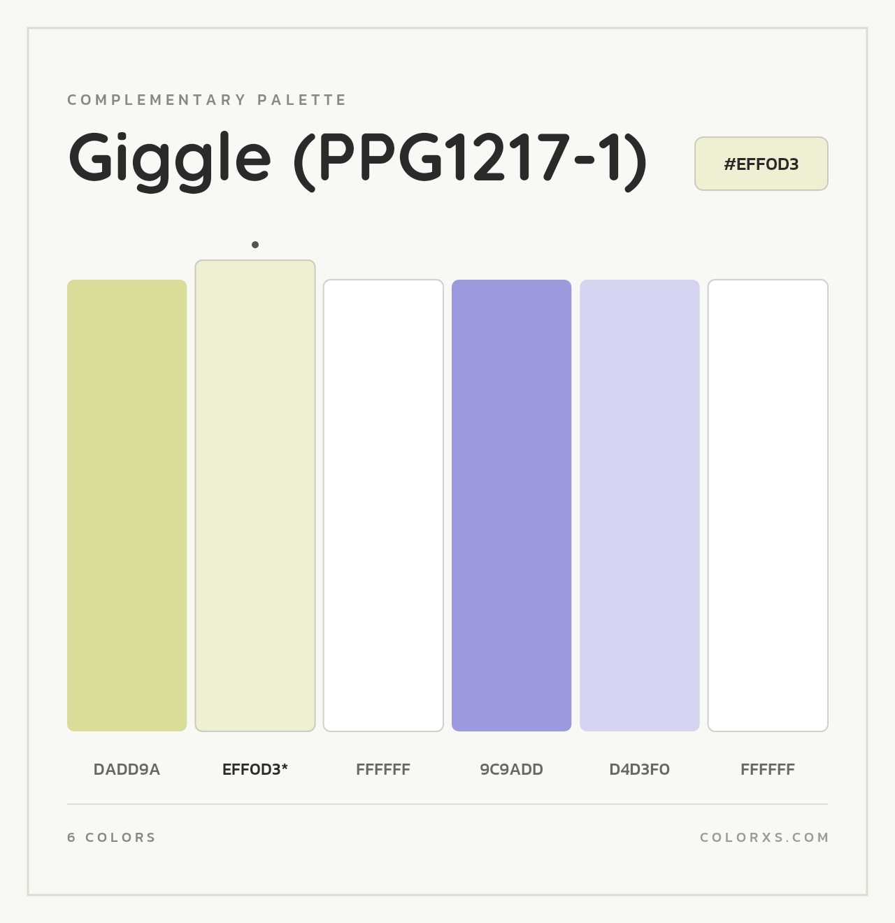 Giggle (PPG1217-1) - Complementary Color Palette