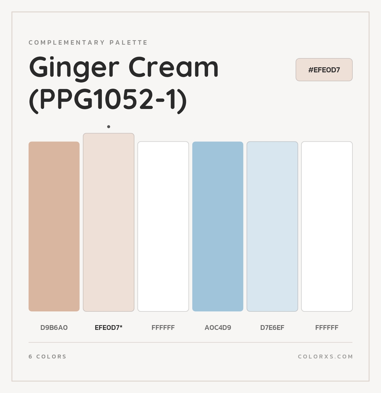 Ginger Cream (PPG1052-1) - Complementary Color Palette