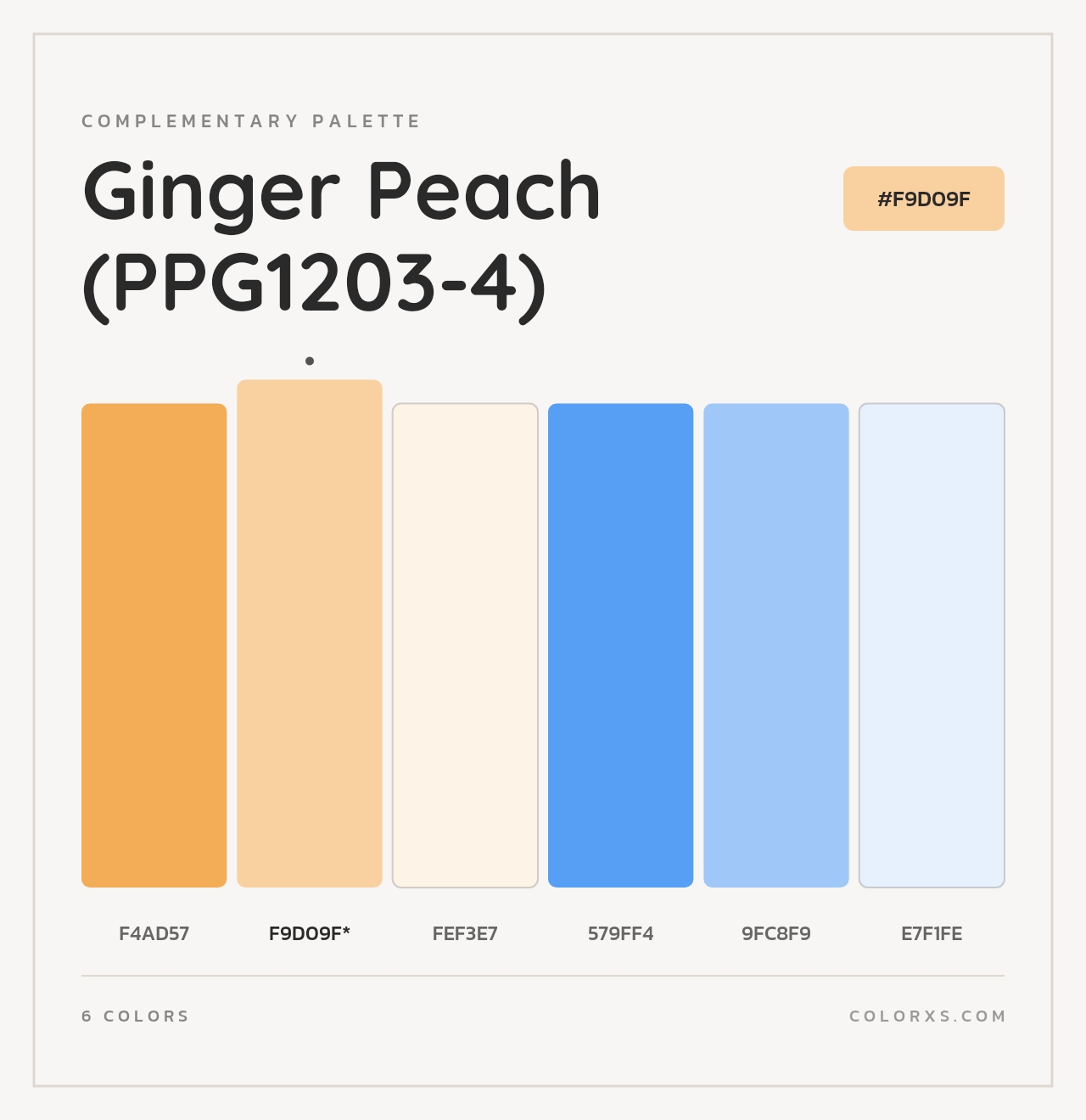 Ginger Peach (PPG1203-4) - Complementary Color Palette