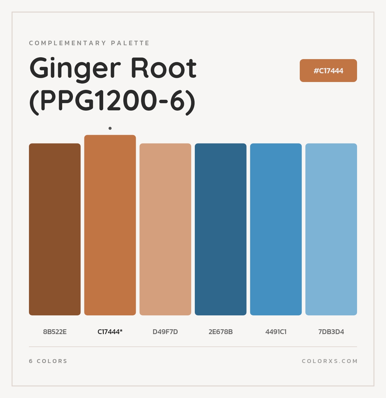 Ginger Root (PPG1200-6) - Complementary Color Palette