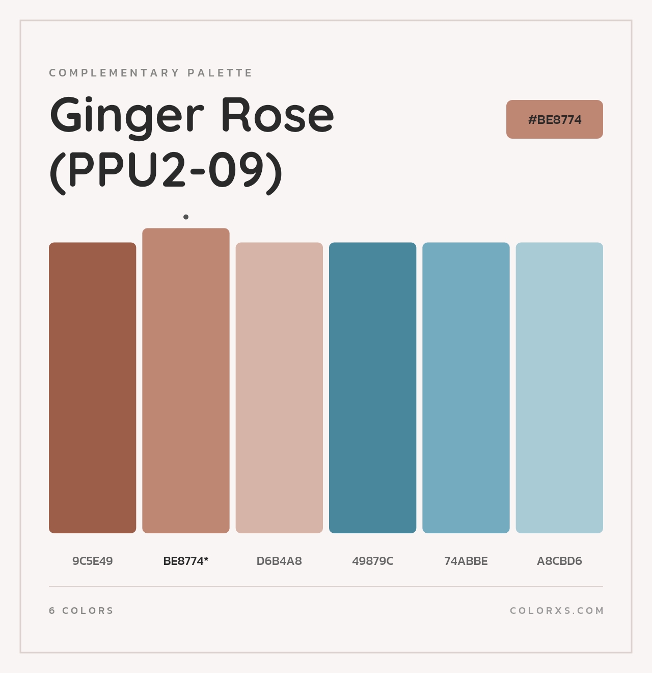 Ginger Rose (PPU2-09) - Complementary Color Palette