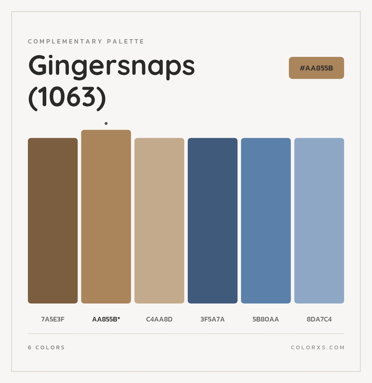 Gingersnaps (1063) - Complementary Color Palette
