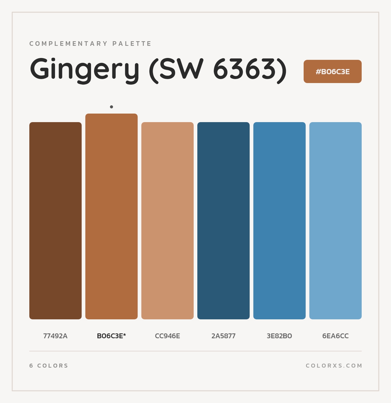 Gingery (SW 6363) - Complementary Color Palette