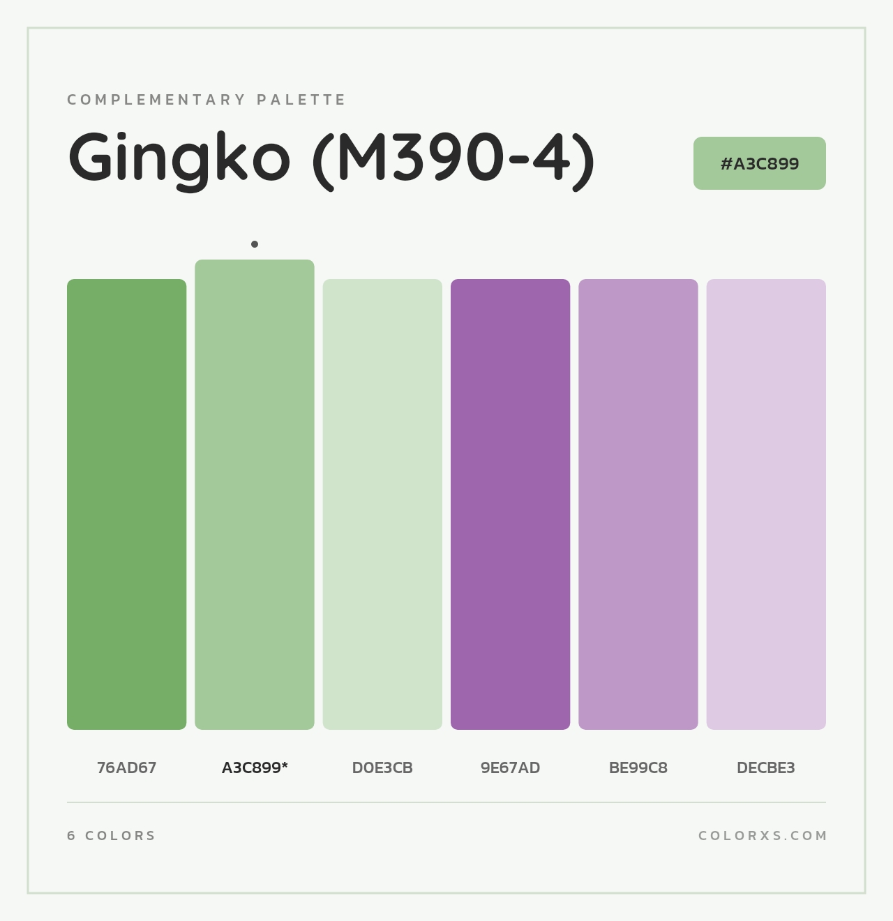 Gingko (M390-4) - Complementary Color Palette