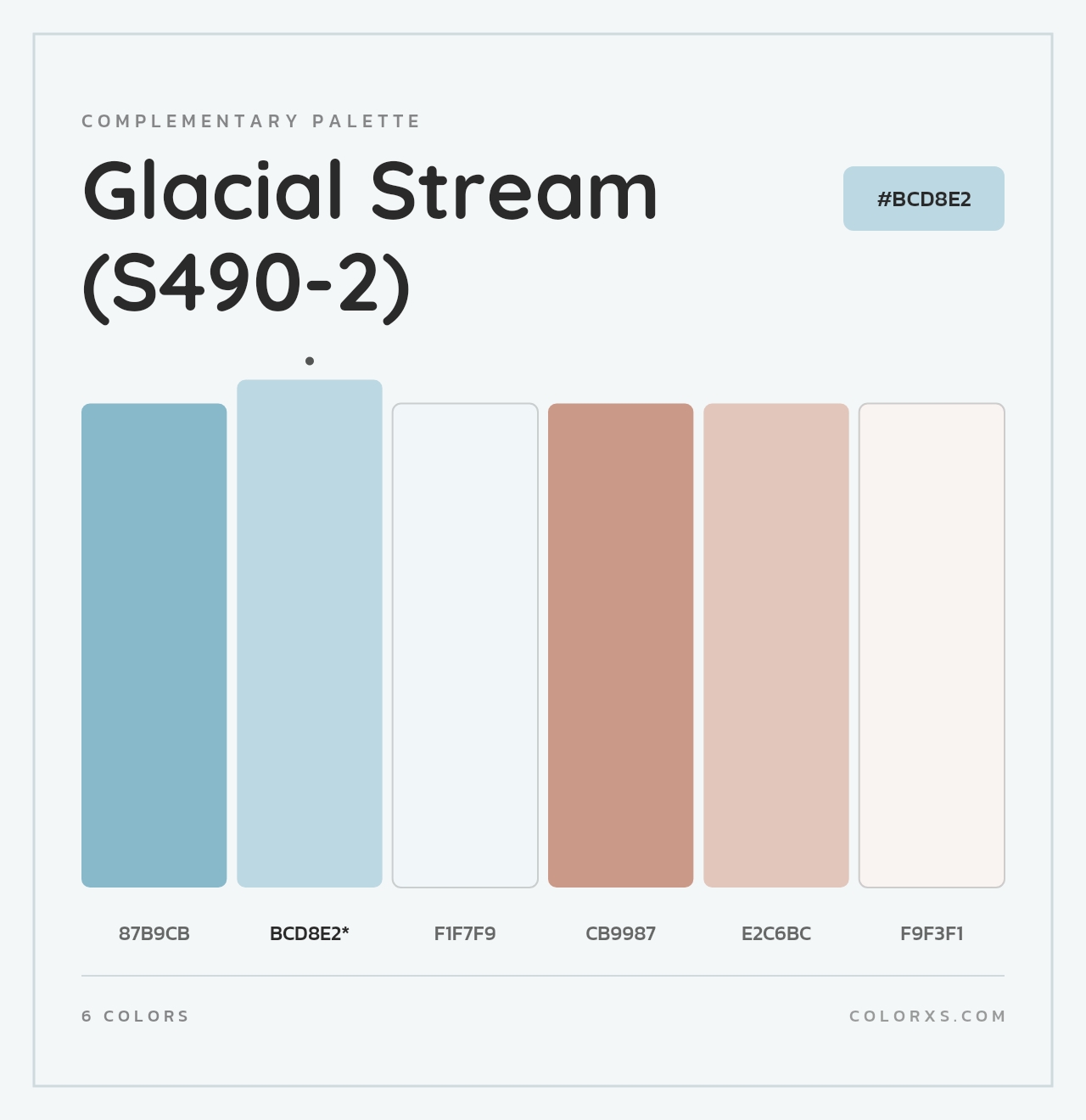 Glacial Stream (S490-2) - Complementary Color Palette