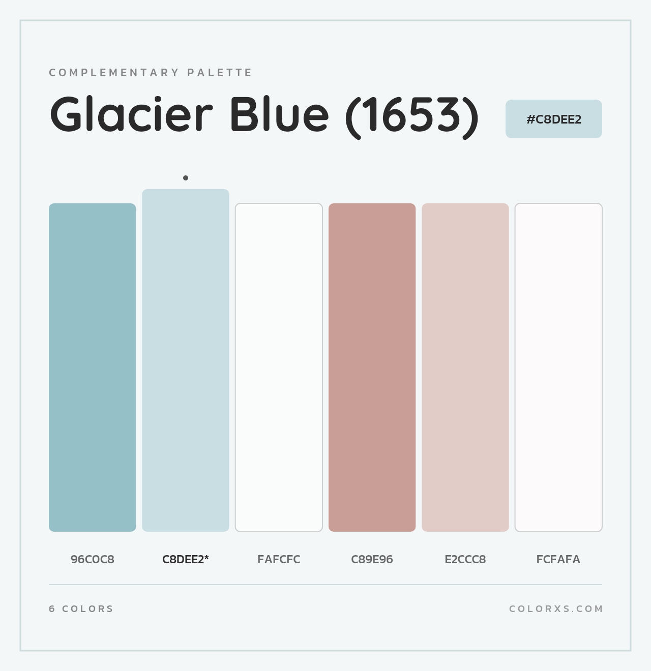 Glacier Blue (1653) - Complementary Color Palette