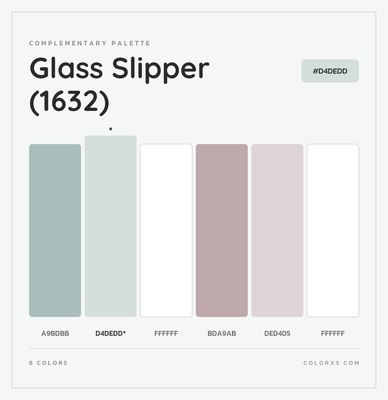 Glass Slipper (1632) - Complementary Color Palette