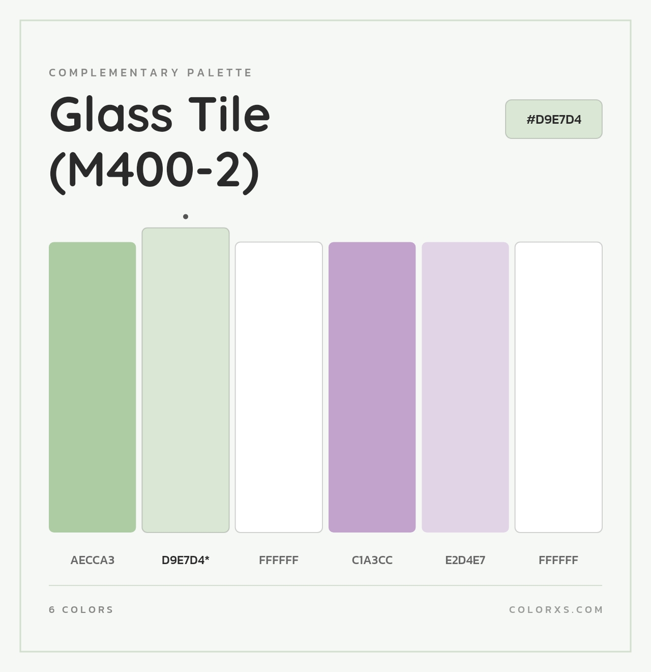 Glass Tile (M400-2) - Complementary Color Palette
