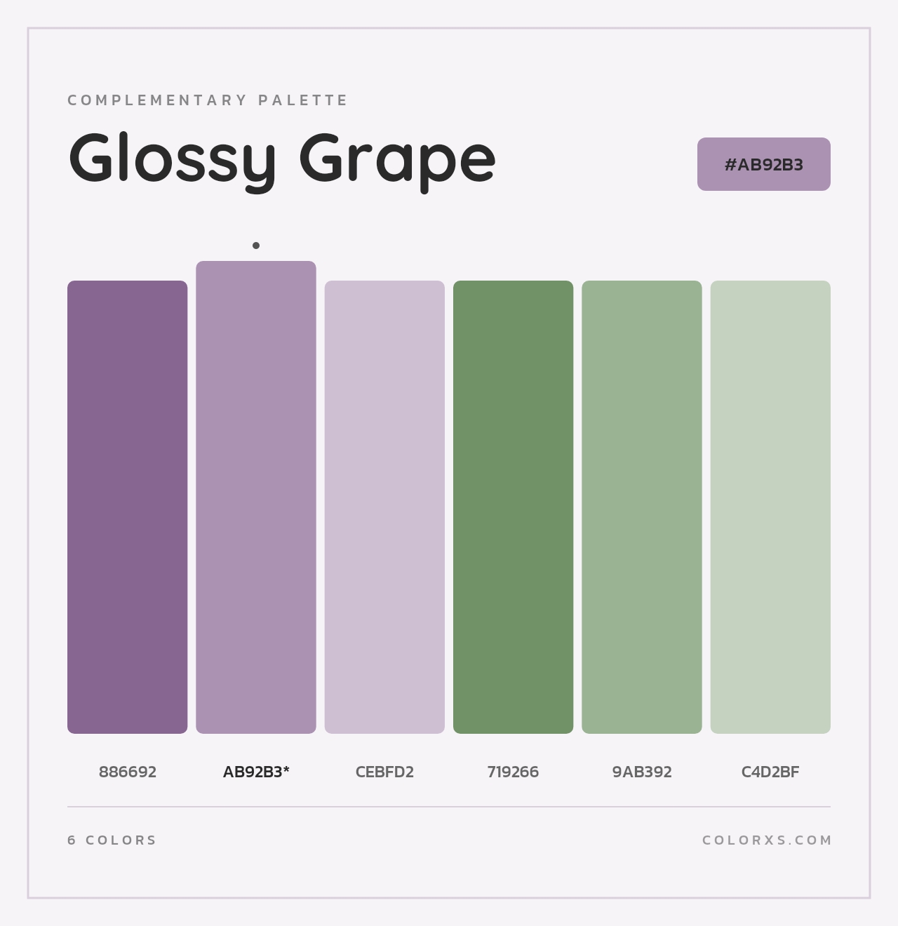 Glossy Grape - Complementary Color Palette