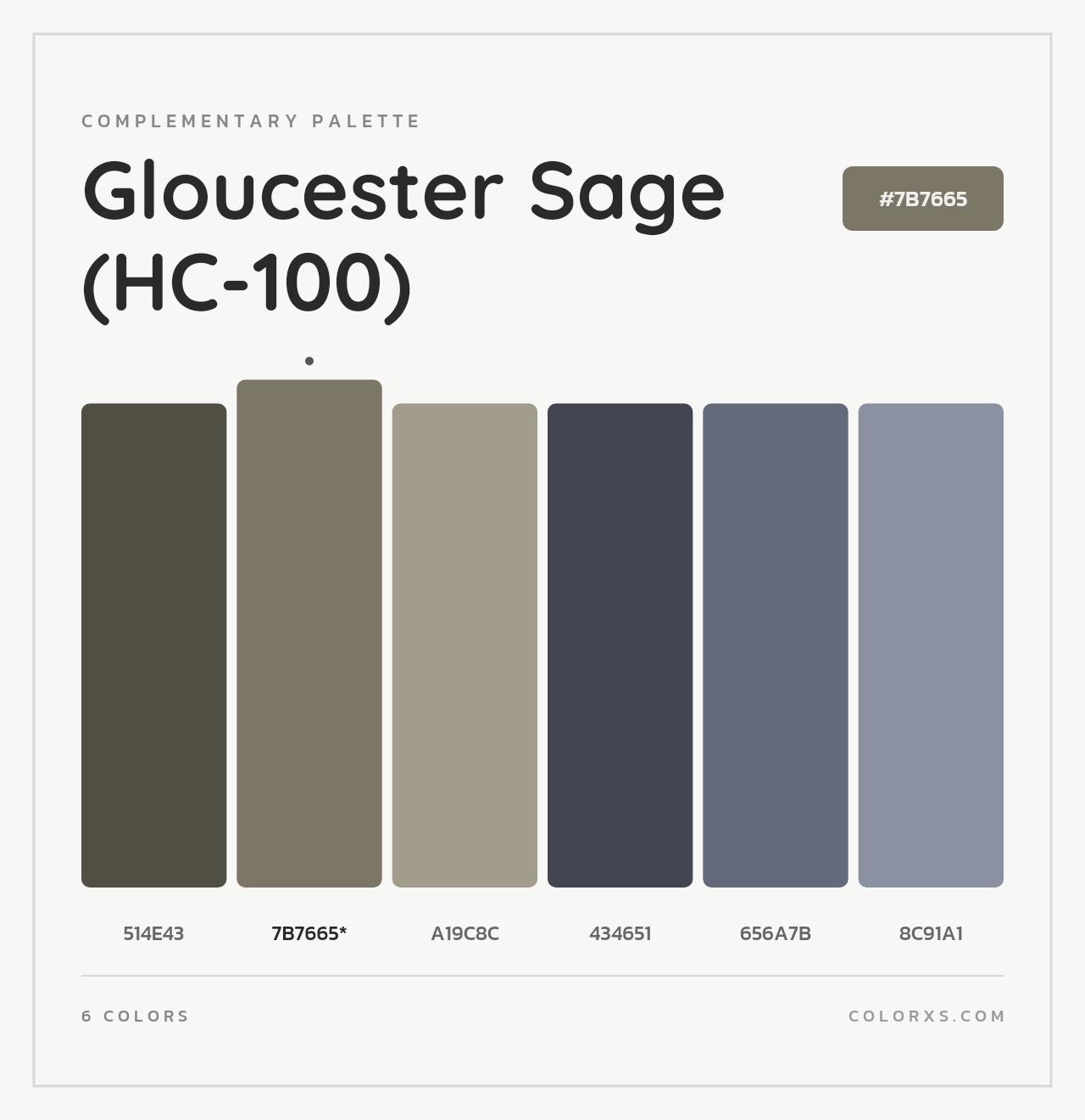 Gloucester Sage (HC-100) - Complementary Color Palette