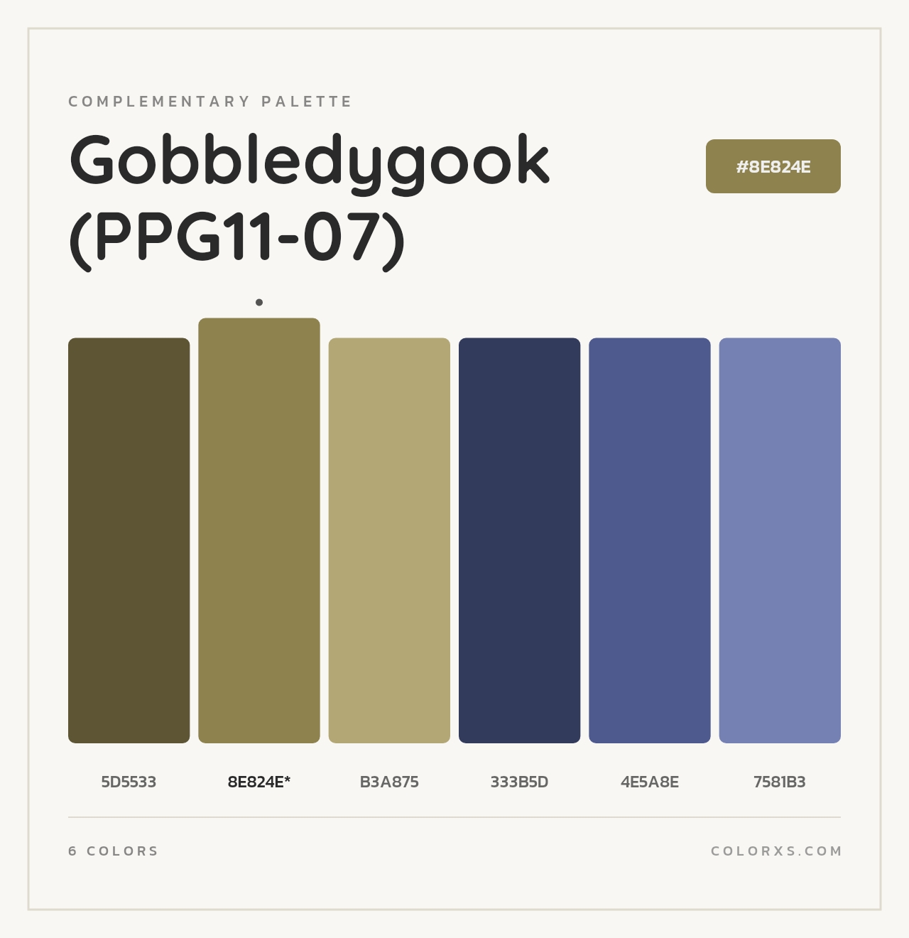 Gobbledygook (PPG11-07) - Complementary Color Palette
