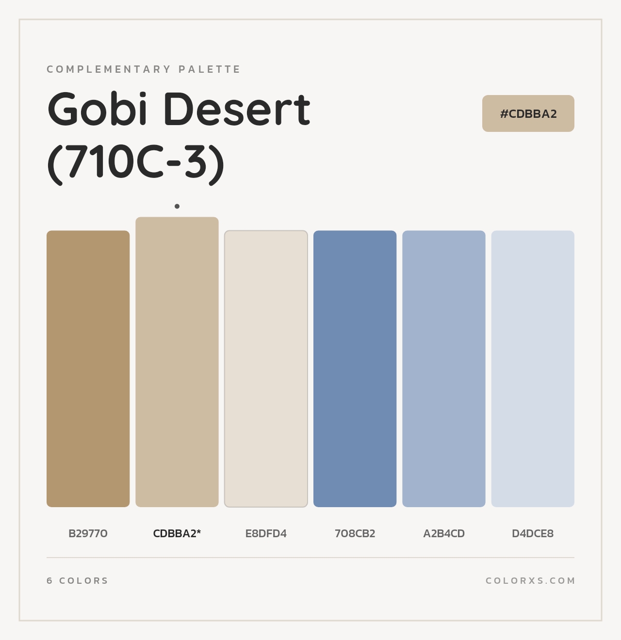 Gobi Desert (710C-3) - Complementary Color Palette