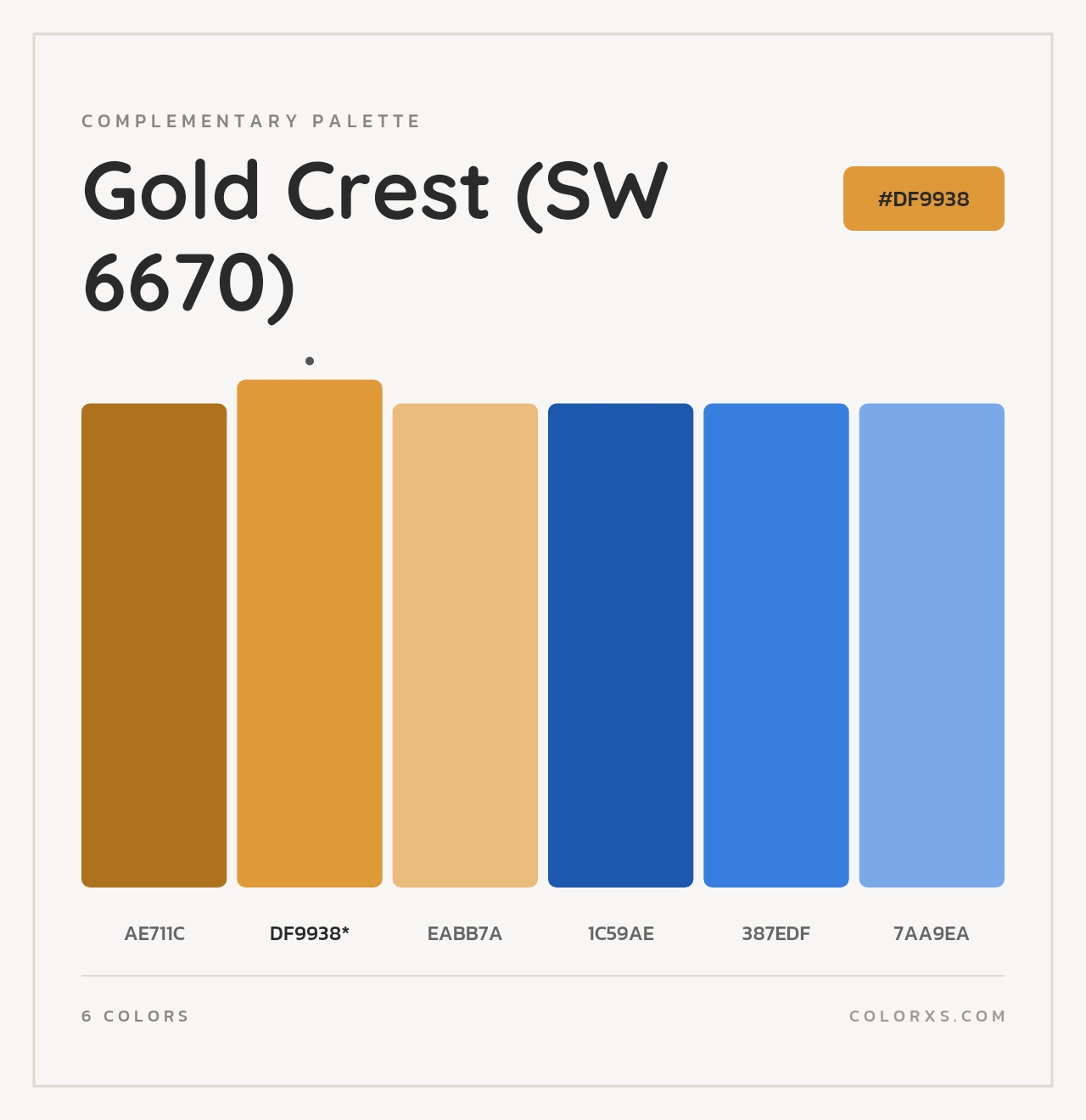 Gold Crest (SW 6670) - Complementary Color Palette