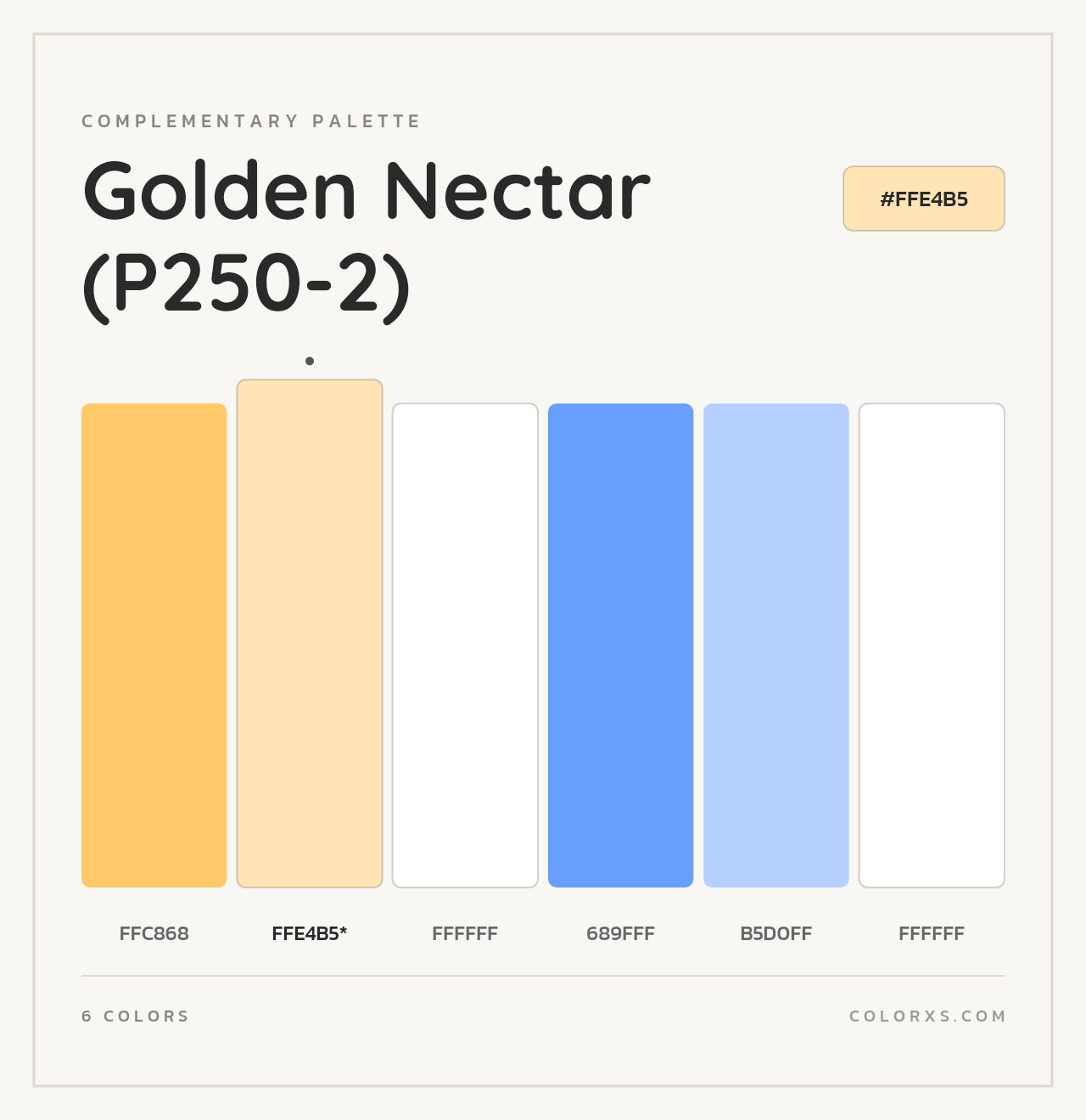 Golden Nectar (P250-2) - Complementary Color Palette