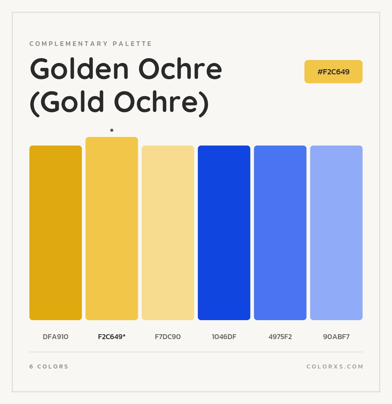 Golden Ochre (Gold Ochre) - Complementary Color Palette