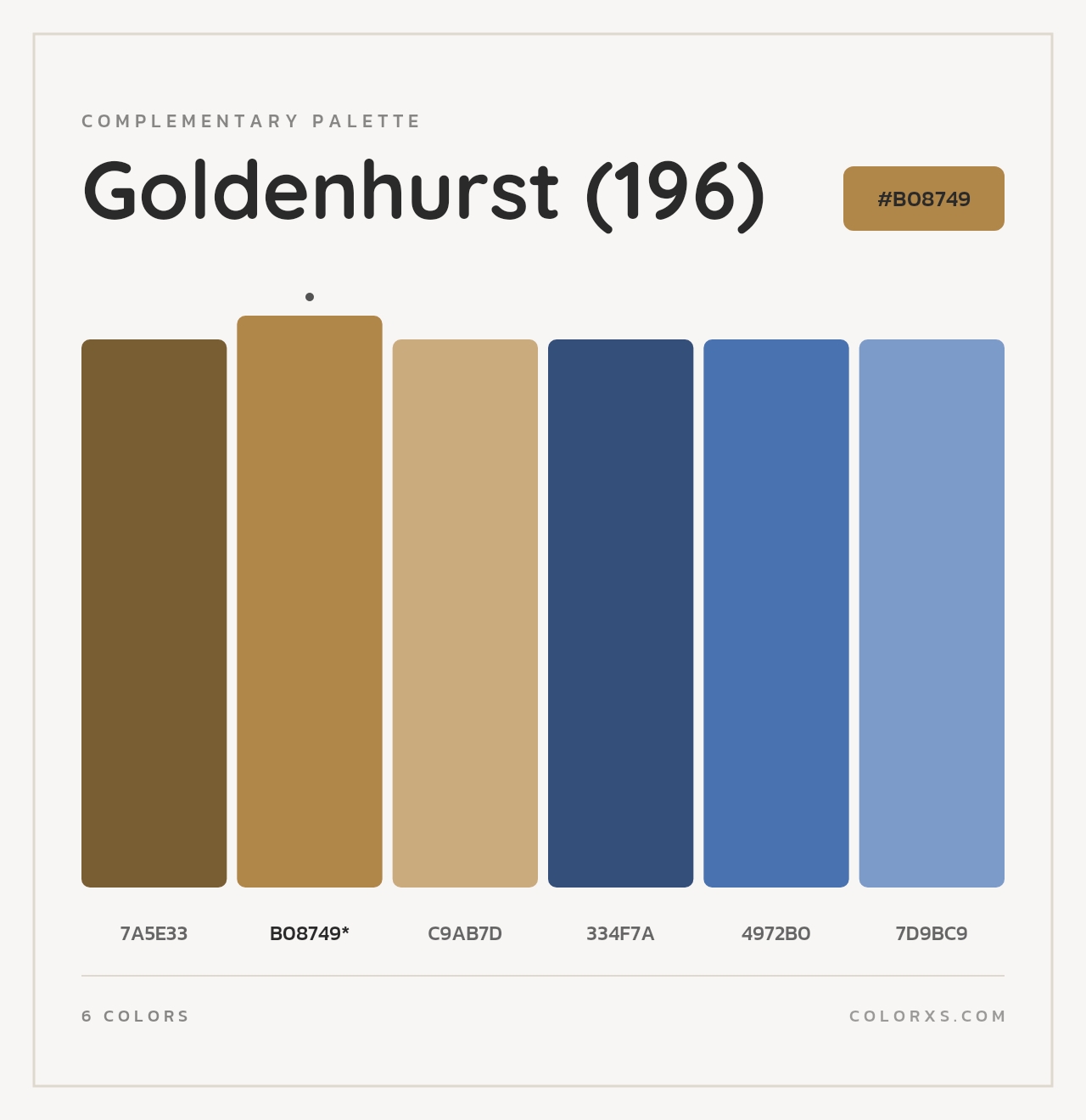 Goldenhurst (196) - Complementary Color Palette