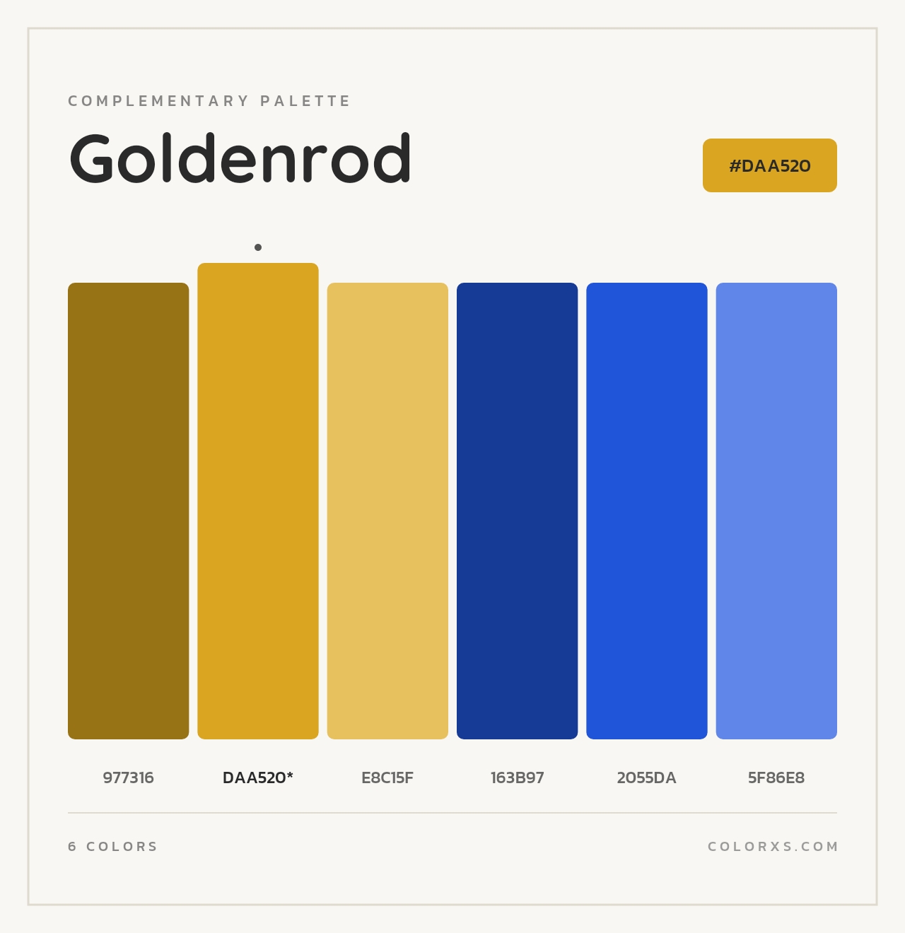 Goldenrod - Complementary Color Palette