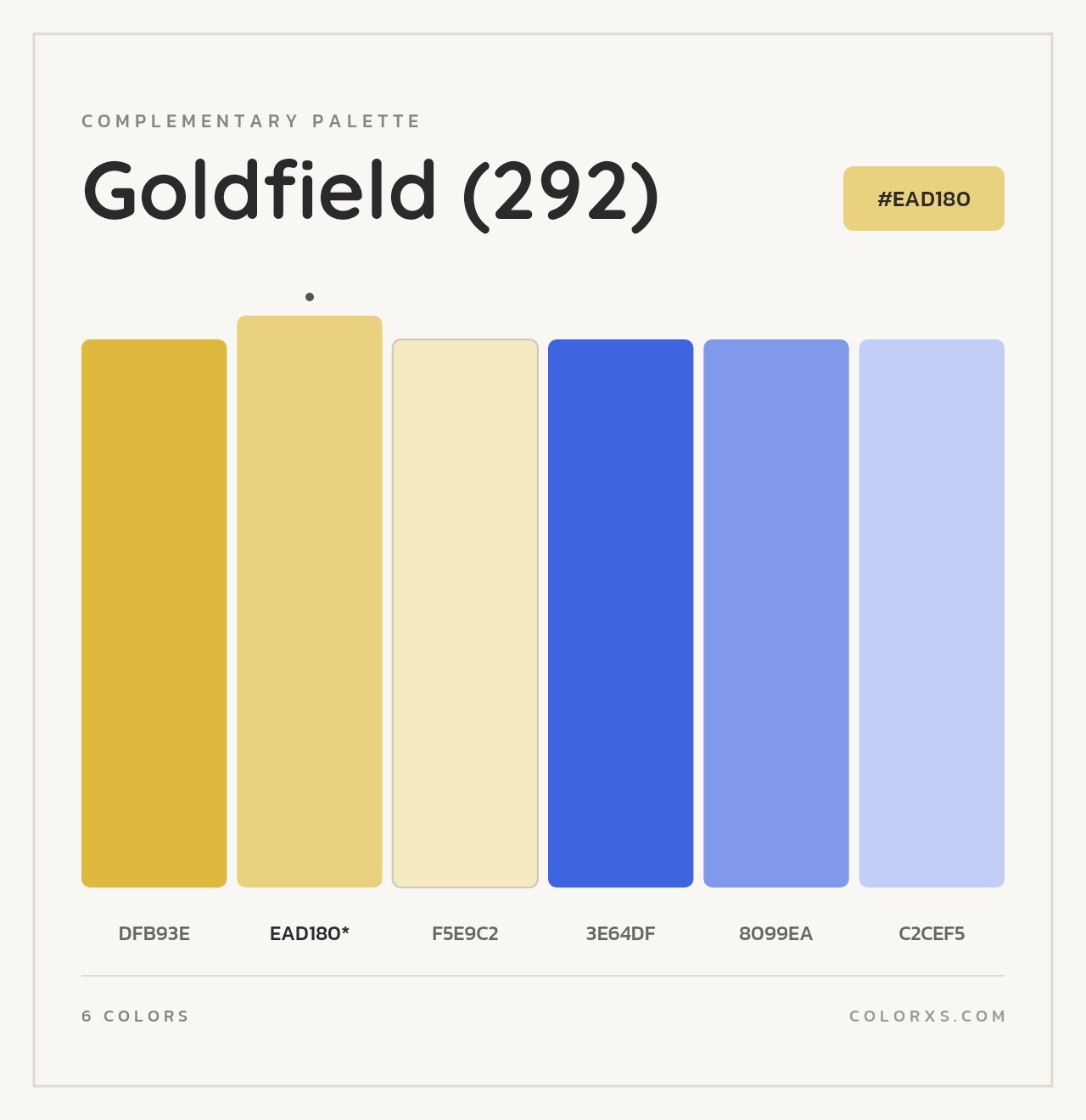 Goldfield (292) - Complementary Color Palette