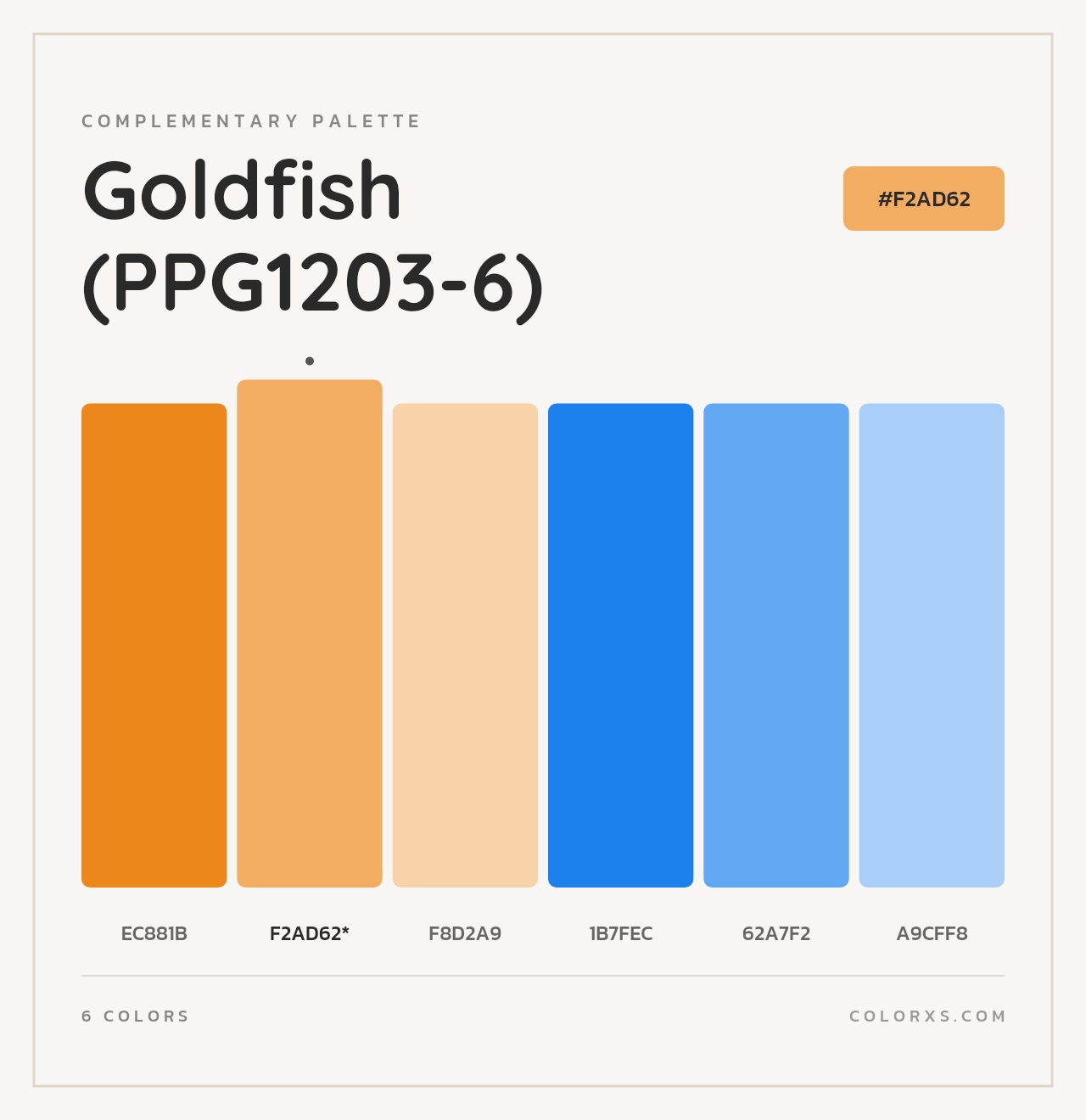 Goldfish (PPG1203-6) - Complementary Color Palette