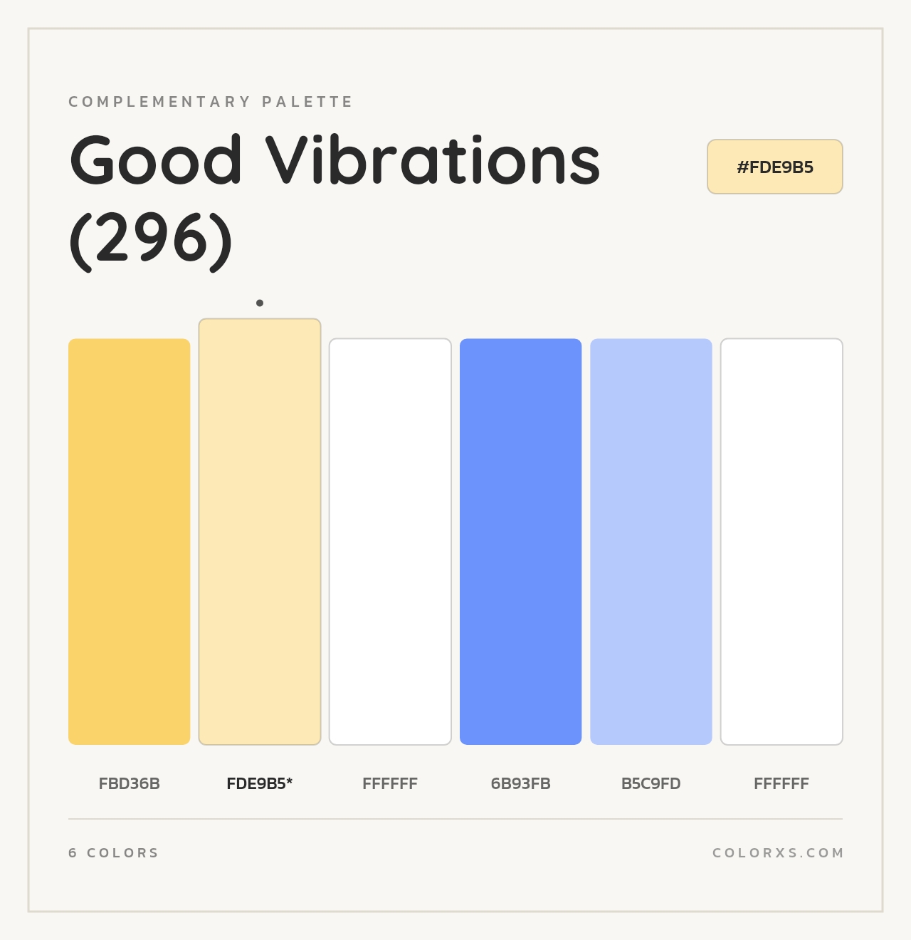 Good Vibrations (296) - Complementary Color Palette