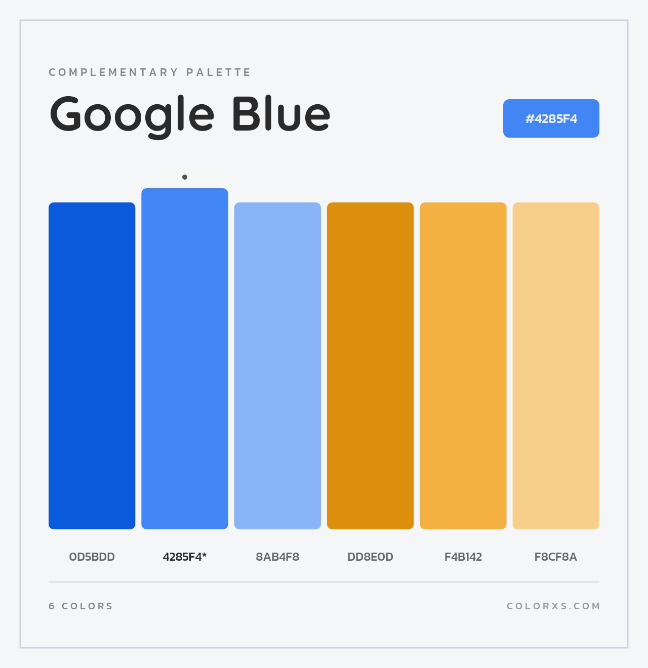 Google Blue - Complementary Color Palette