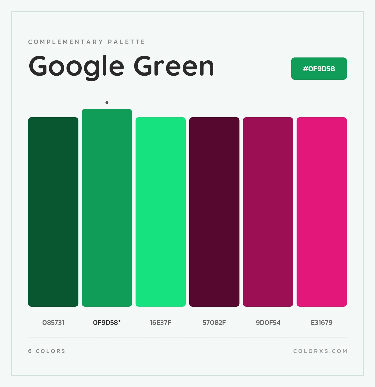 Google Green - Complementary Color Palette