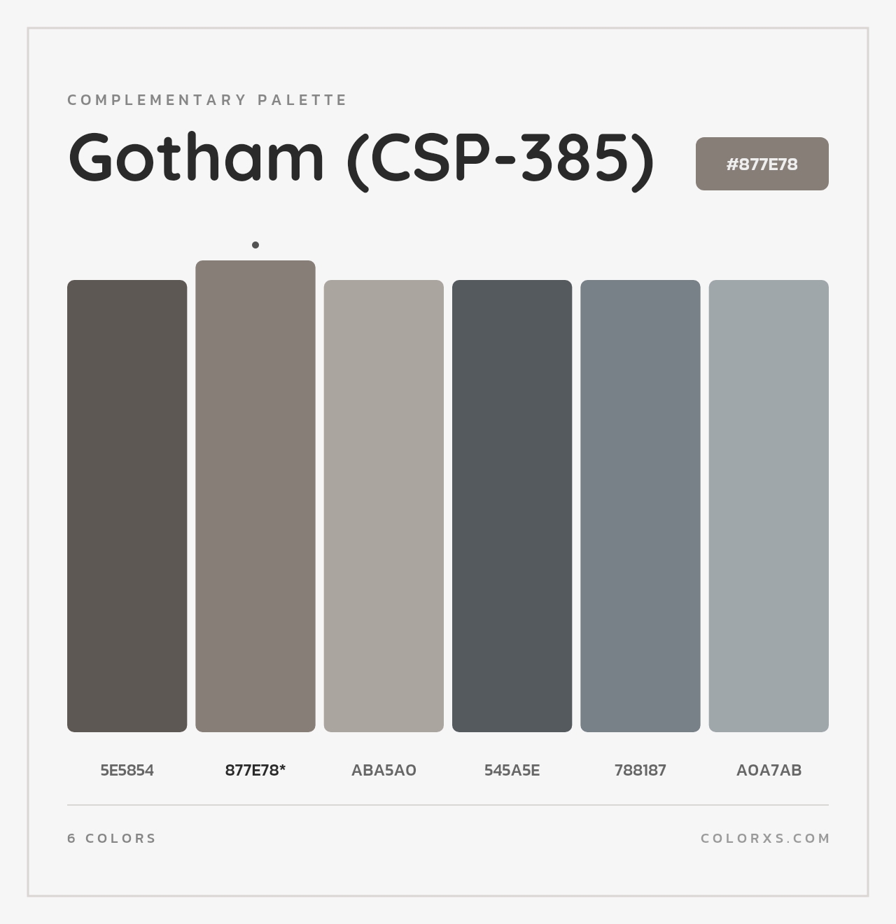 Gotham (CSP-385) - Complementary Color Palette