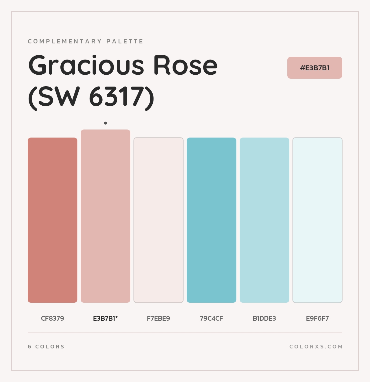 Gracious Rose (SW 6317) - Complementary Color Palette