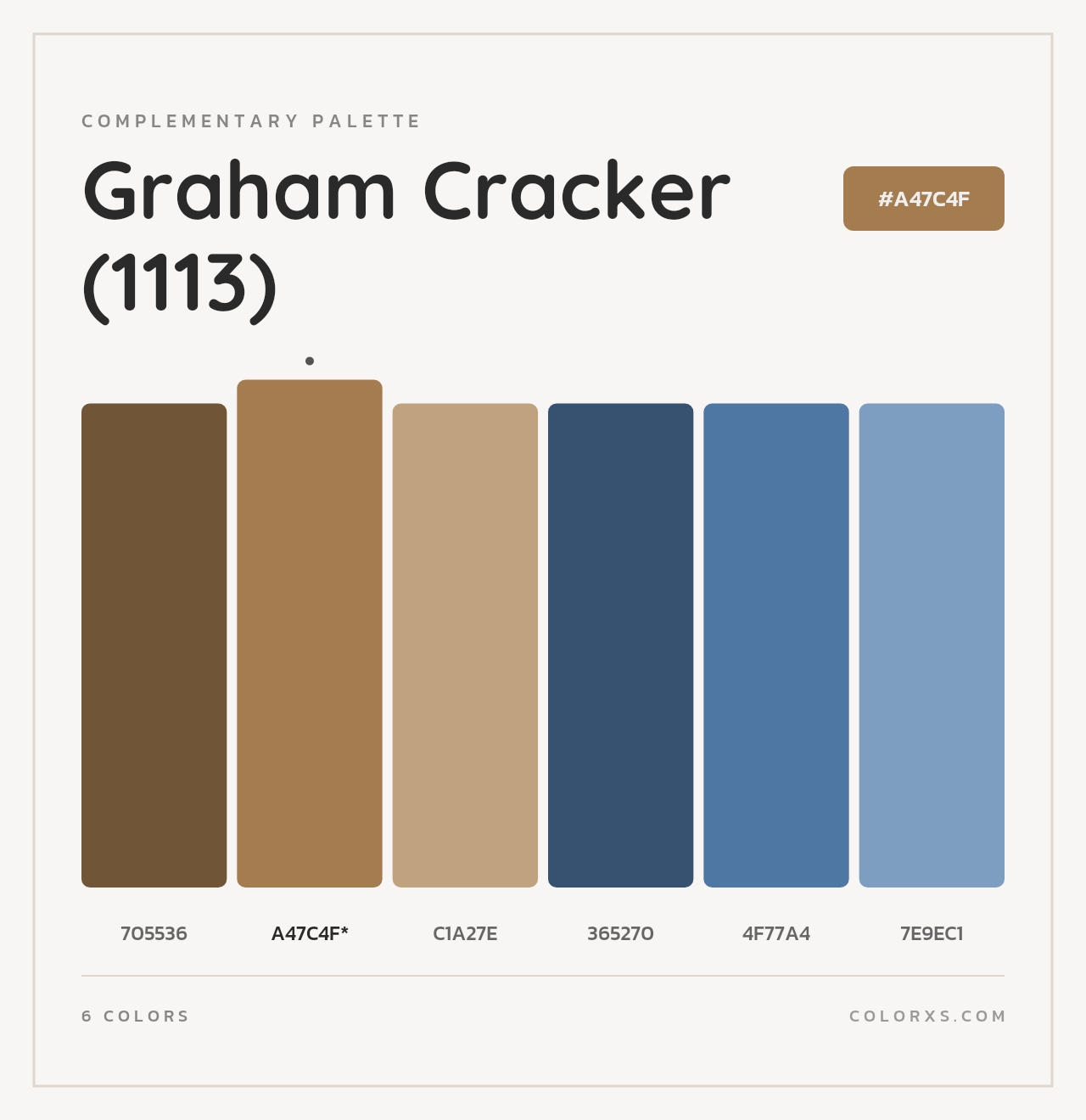 Graham Cracker (1113) - Complementary Color Palette