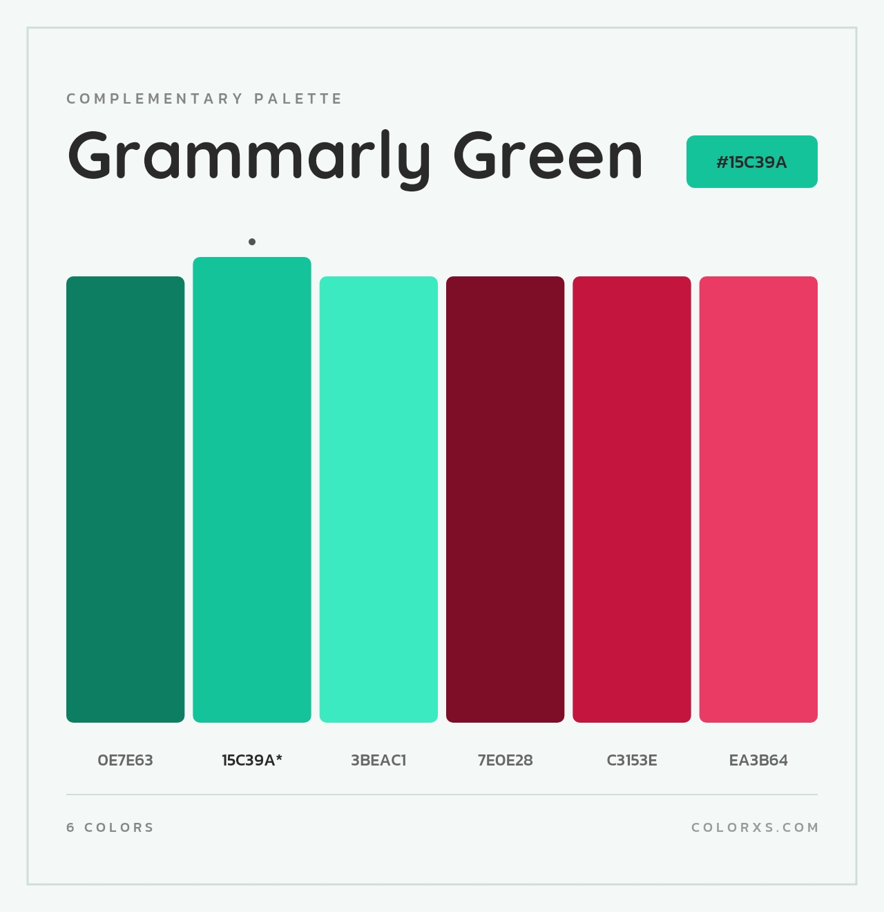 Grammarly Green - Complementary Color Palette